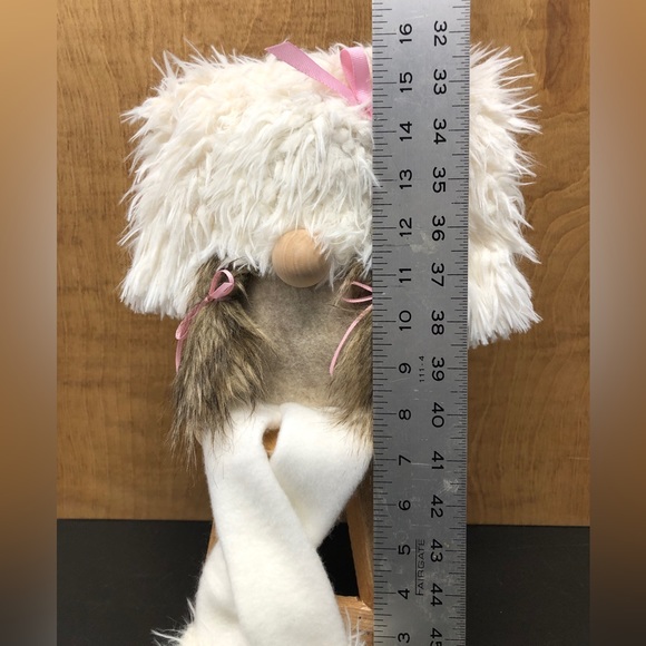 Shaggy Dog Gnome 4 Seasons Spring Summer Fall Winter Ribbon Bows Pearls Gift - Picture 10 of 14